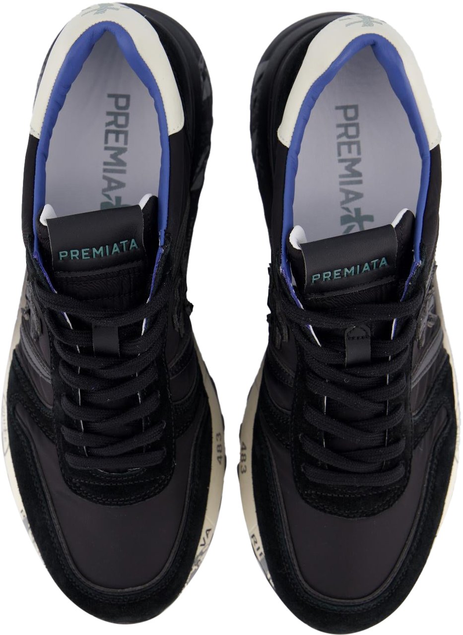 Premiata Heren Lander Sneaker Zwart Zwart