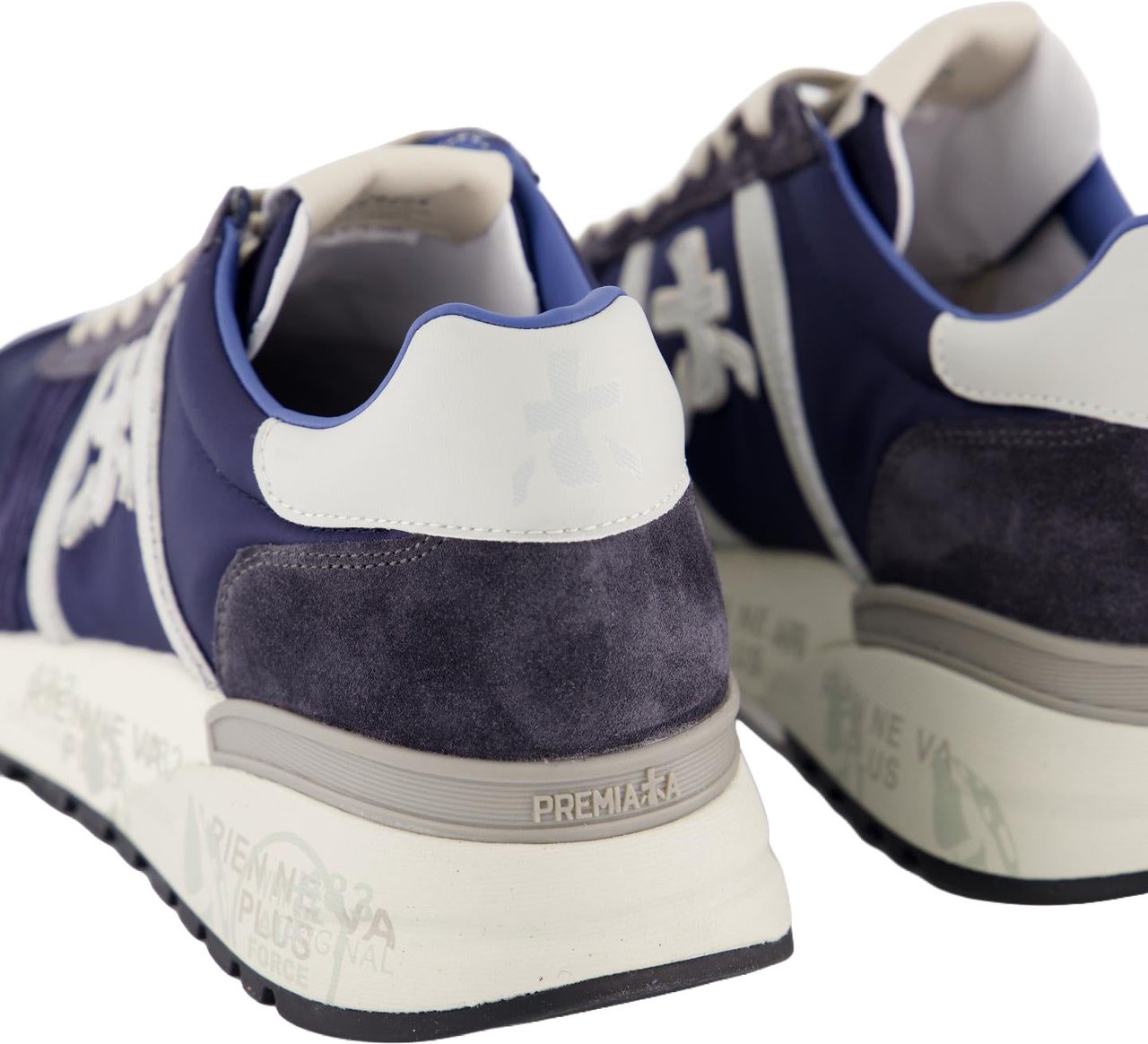 Premiata Heren Lander Sneaker Blauw Blauw