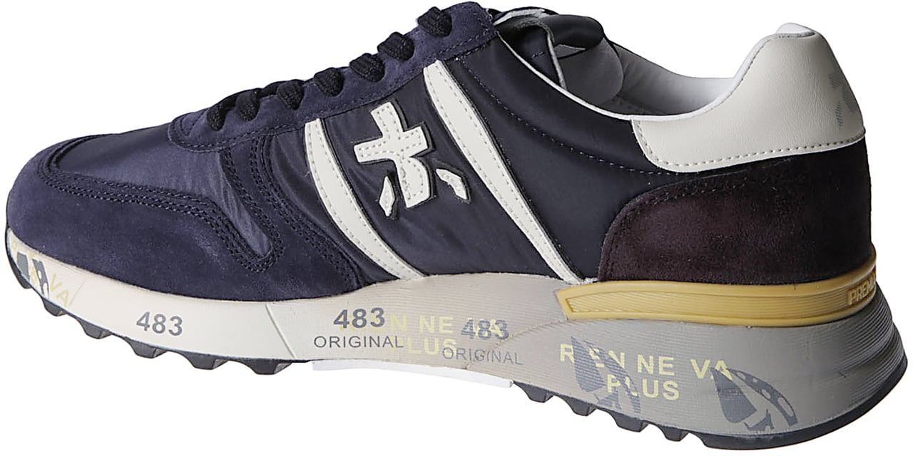 Premiata Lander Sneakers Blue Blauw