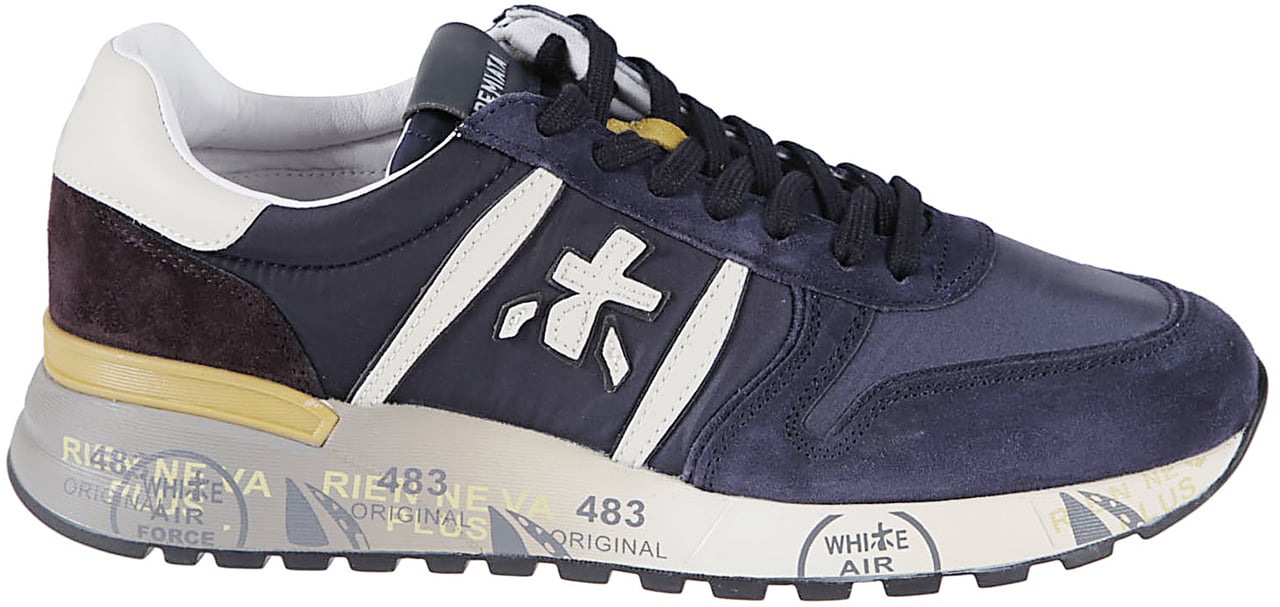 Premiata Lander Sneakers Blue Blauw