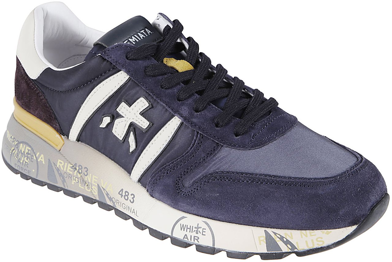 Premiata Lander Sneakers Blue Blauw