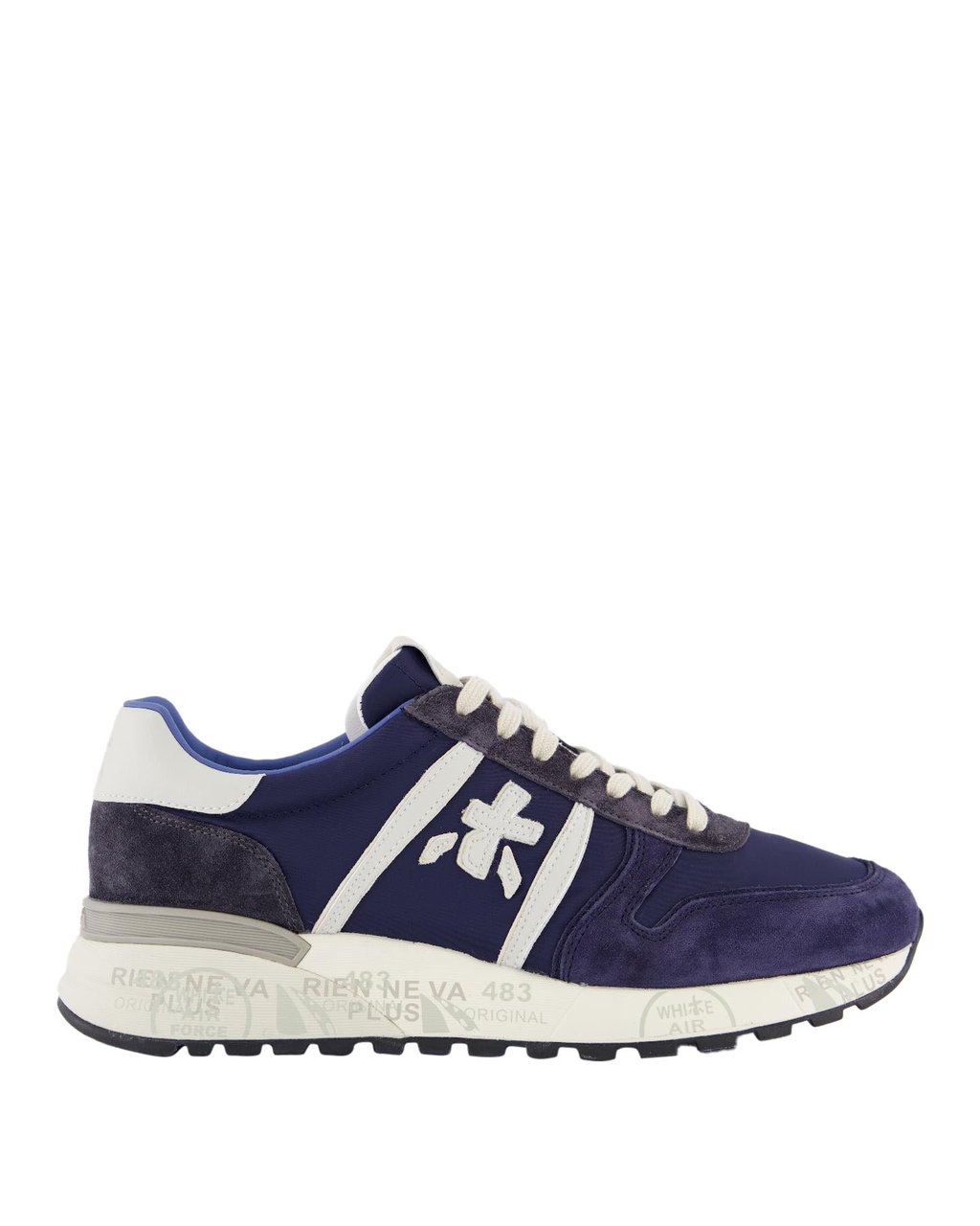 Premiata Heren Lander Sneaker Blauw Blauw