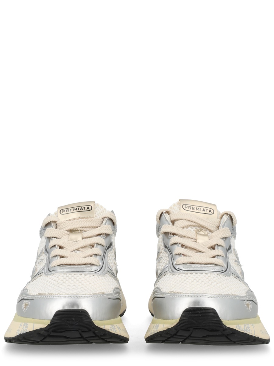 Premiata Lauryn Breathable Mesh Overlay Sneakers Neutraal