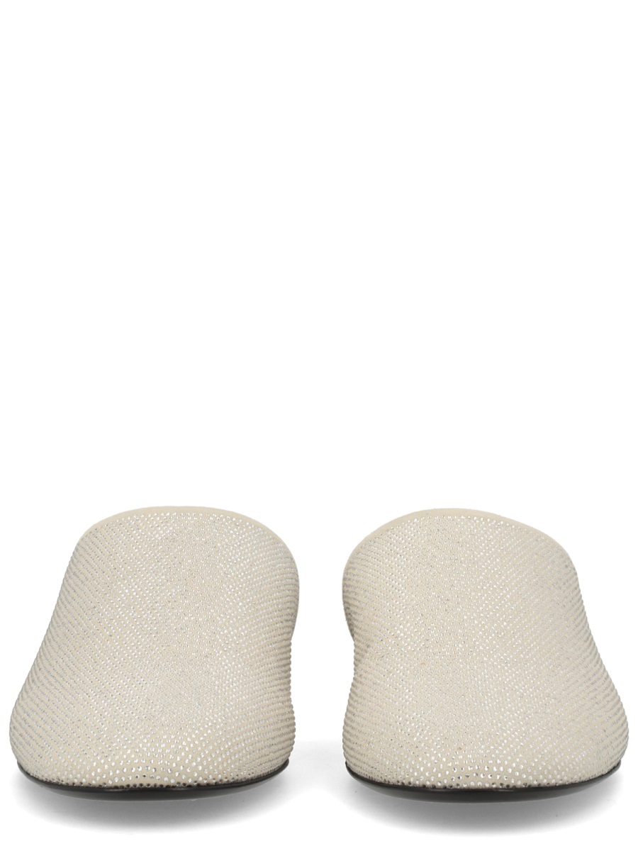 Premiata Pointed Toe Suede Slippers Grijs