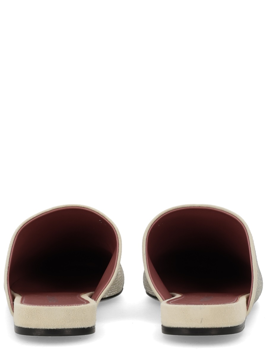 Premiata Pointed Toe Suede Slippers Grijs