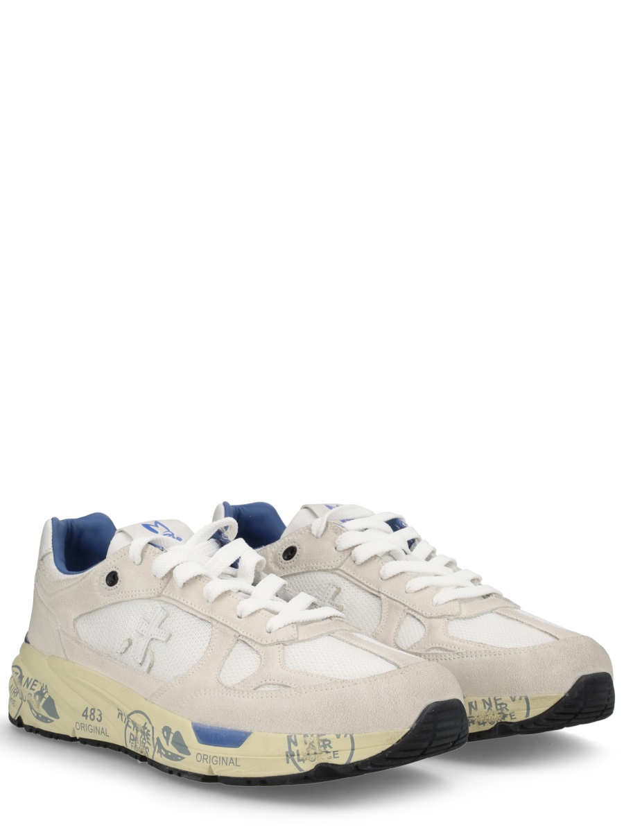 Premiata Mase 25 Mesh Suede Sneakers Grijs