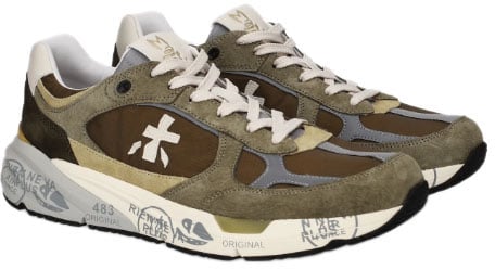 Premiata Sneakers Verde/Marrone Donkergroen