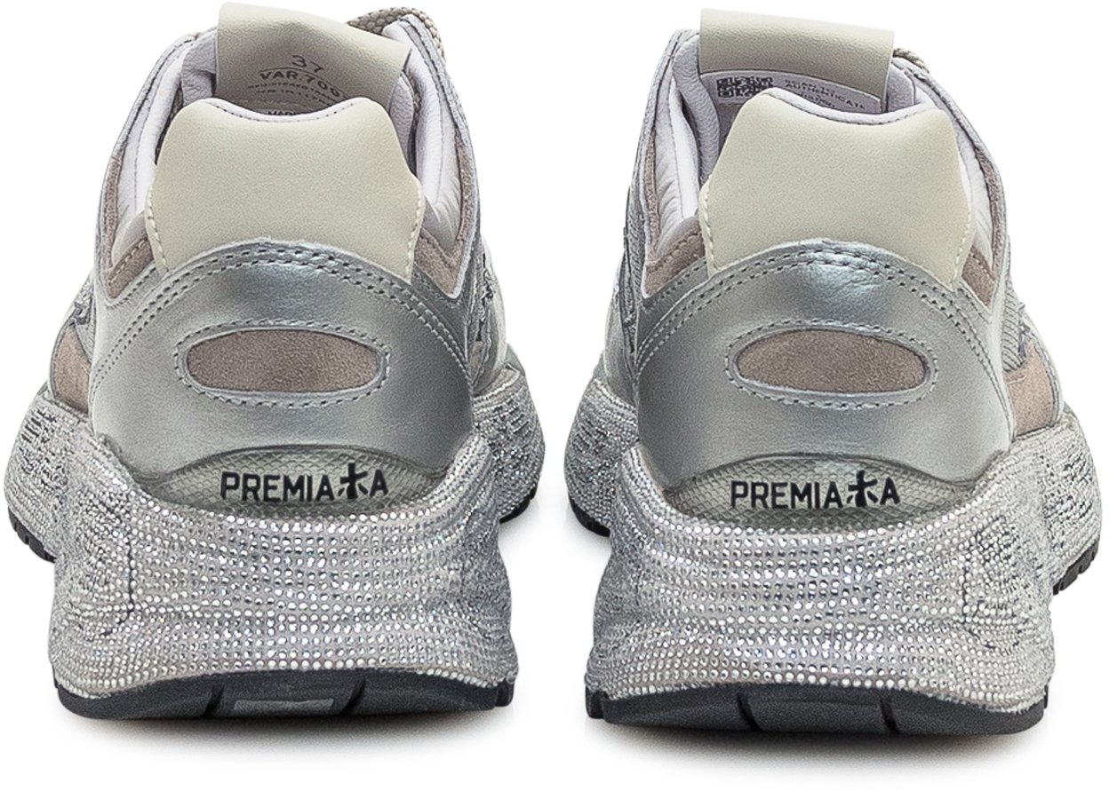 Premiata Premiata Sneakers con Suola Tempestata di Strass Zilver