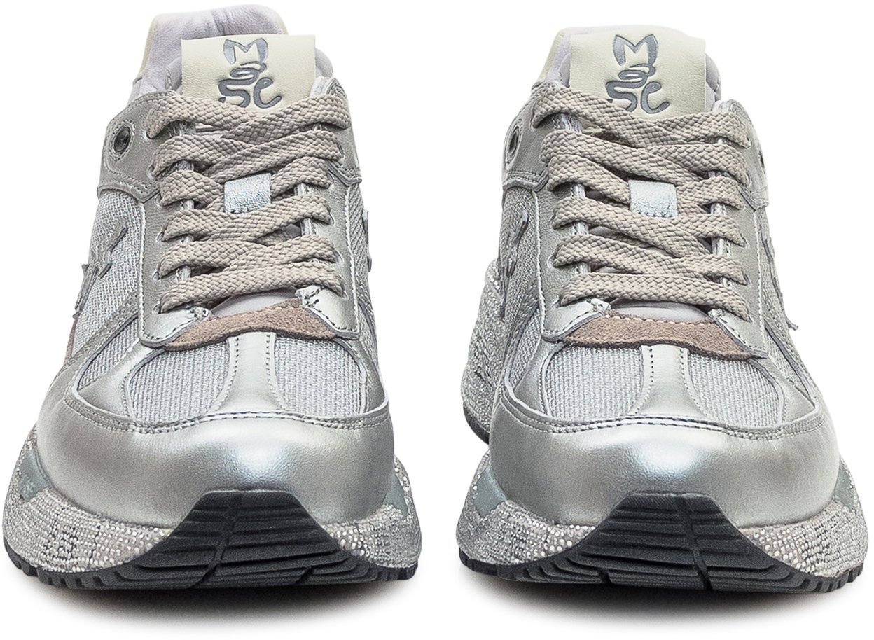 Premiata Premiata Sneakers con Suola Tempestata di Strass Zilver