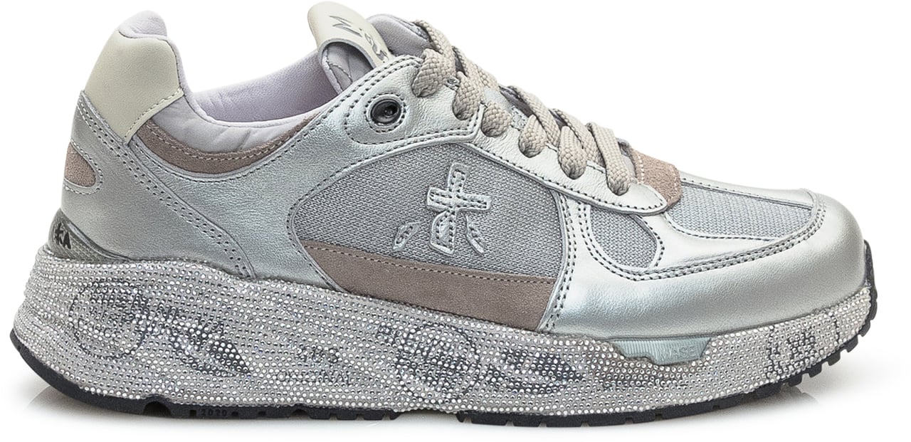 Premiata Premiata Sneakers con Suola Tempestata di Strass Zilver