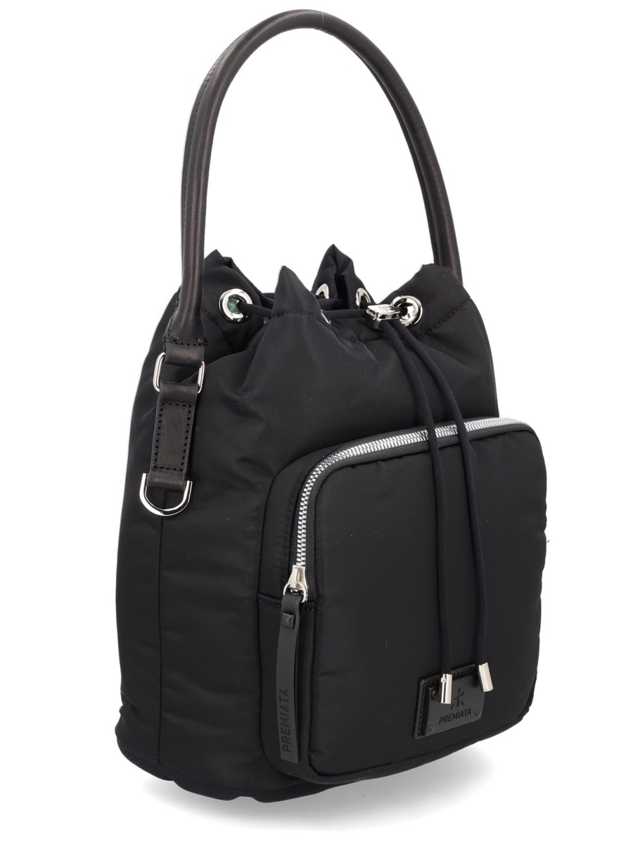 Premiata Mia Soft Drawstring Padded Bag Zwart