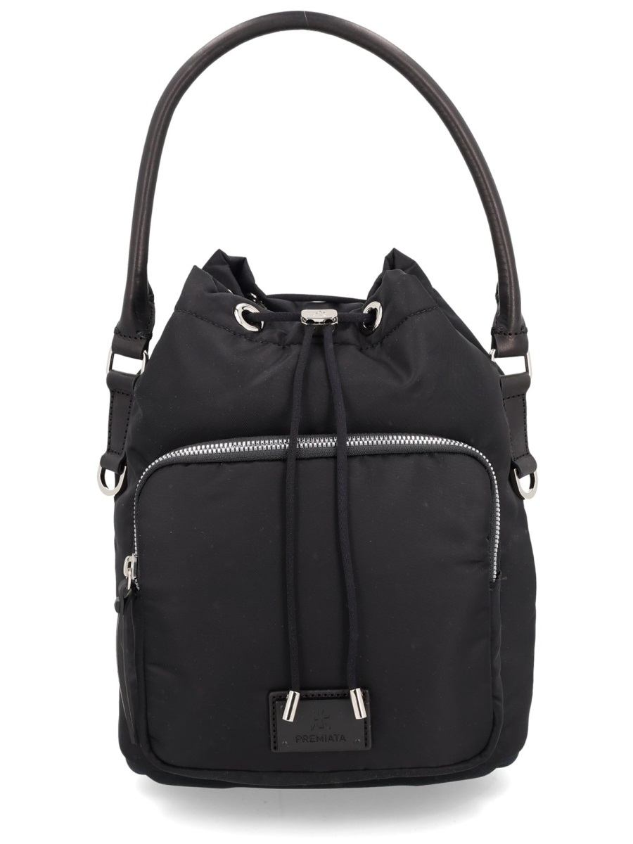 Premiata Mia Soft Drawstring Padded Bag Zwart