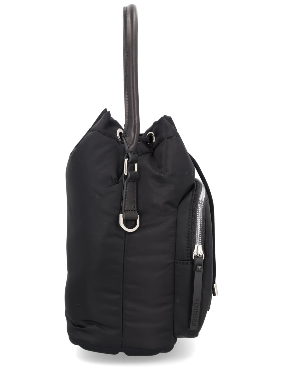 Premiata Mia Soft Drawstring Padded Bag Zwart