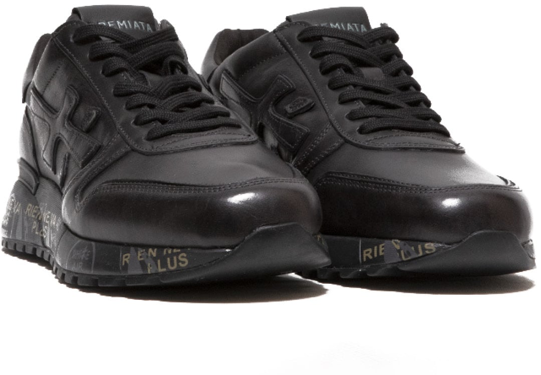 Premiata Sneaker Mick in pelle nera Zwart
