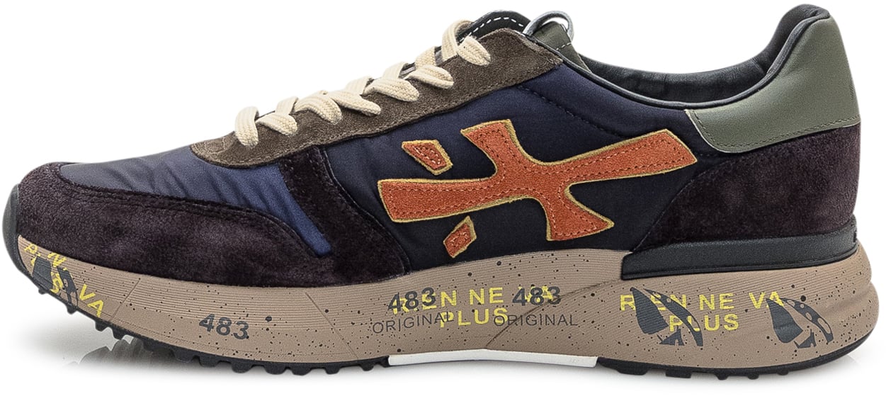 Premiata Premiata Sneakers in Pelle e Suede Blu e Marrone Divers