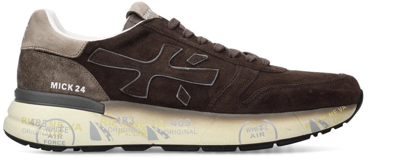 Premiata Sneakers Mick in pelle scamosciata marrone Blauw
