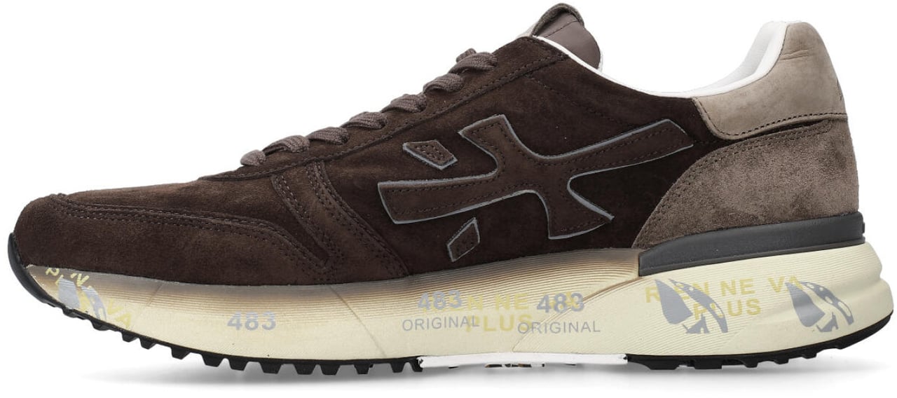Premiata Sneakers Mick in pelle scamosciata marrone Blauw