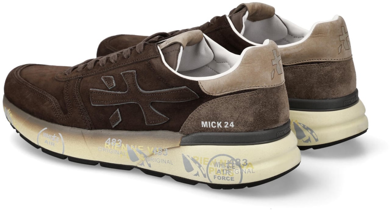 Premiata Sneakers Mick in pelle scamosciata marrone Blauw