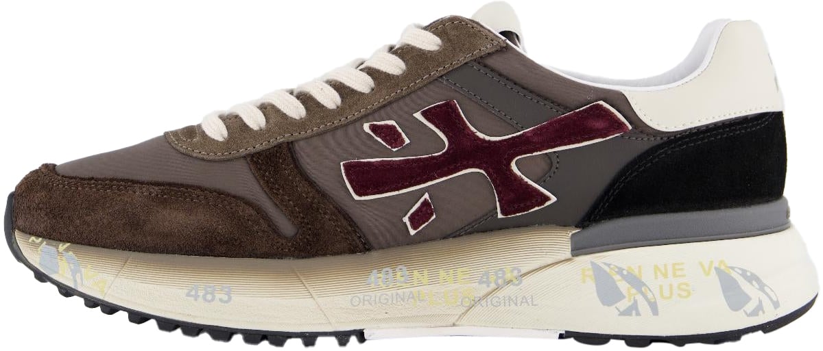 Premiata Heren Mick Sneaker Bruin/Rood Bruin