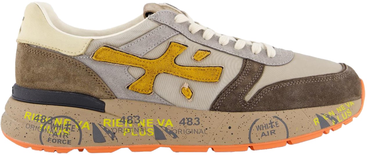 Premiata Heren Mick Sneaker Beige/Bruin Beige