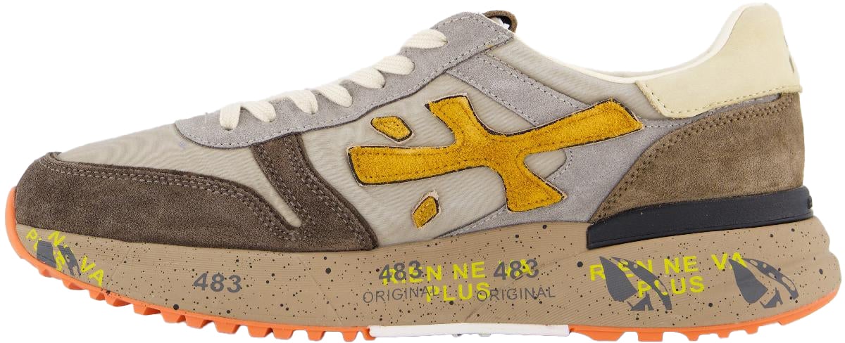 Premiata Heren Mick Sneaker Beige/Bruin Beige
