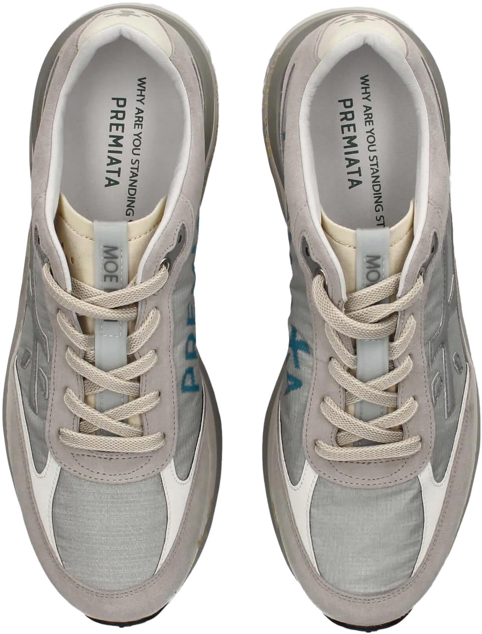 Premiata Heren Moerun Sneaker Grijs Grijs