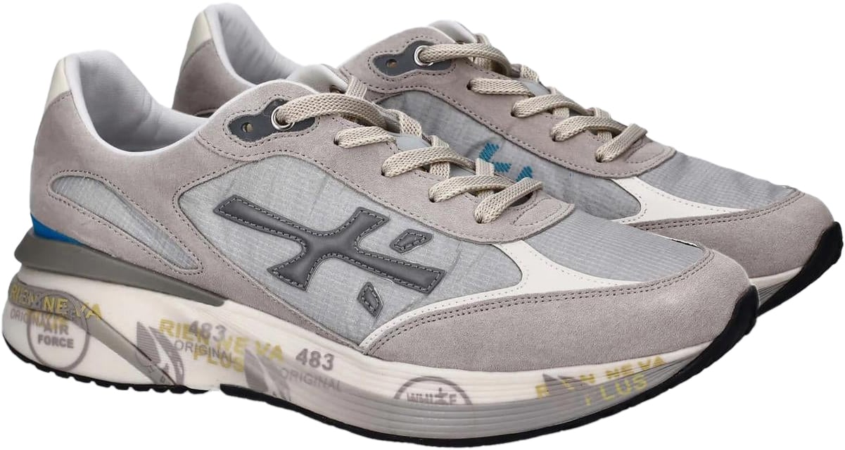 Premiata Heren Moerun Sneaker Grijs Grijs