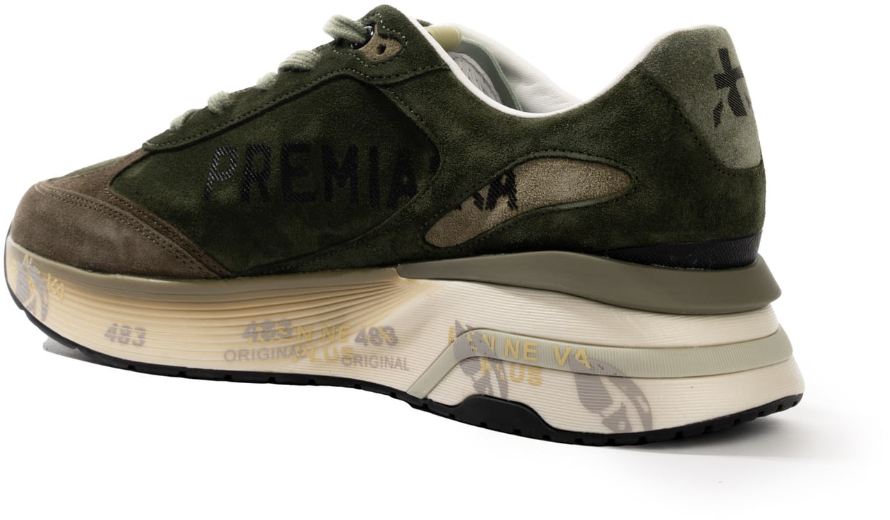 Premiata Sneakers Military Green Groen