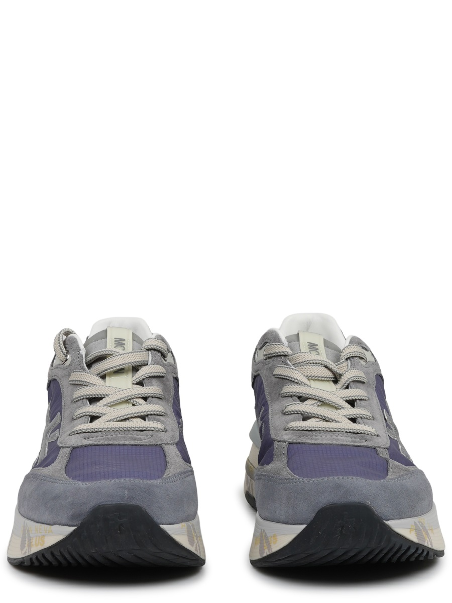 Premiata Moerun Layered Sole Textured Sneakers Grijs