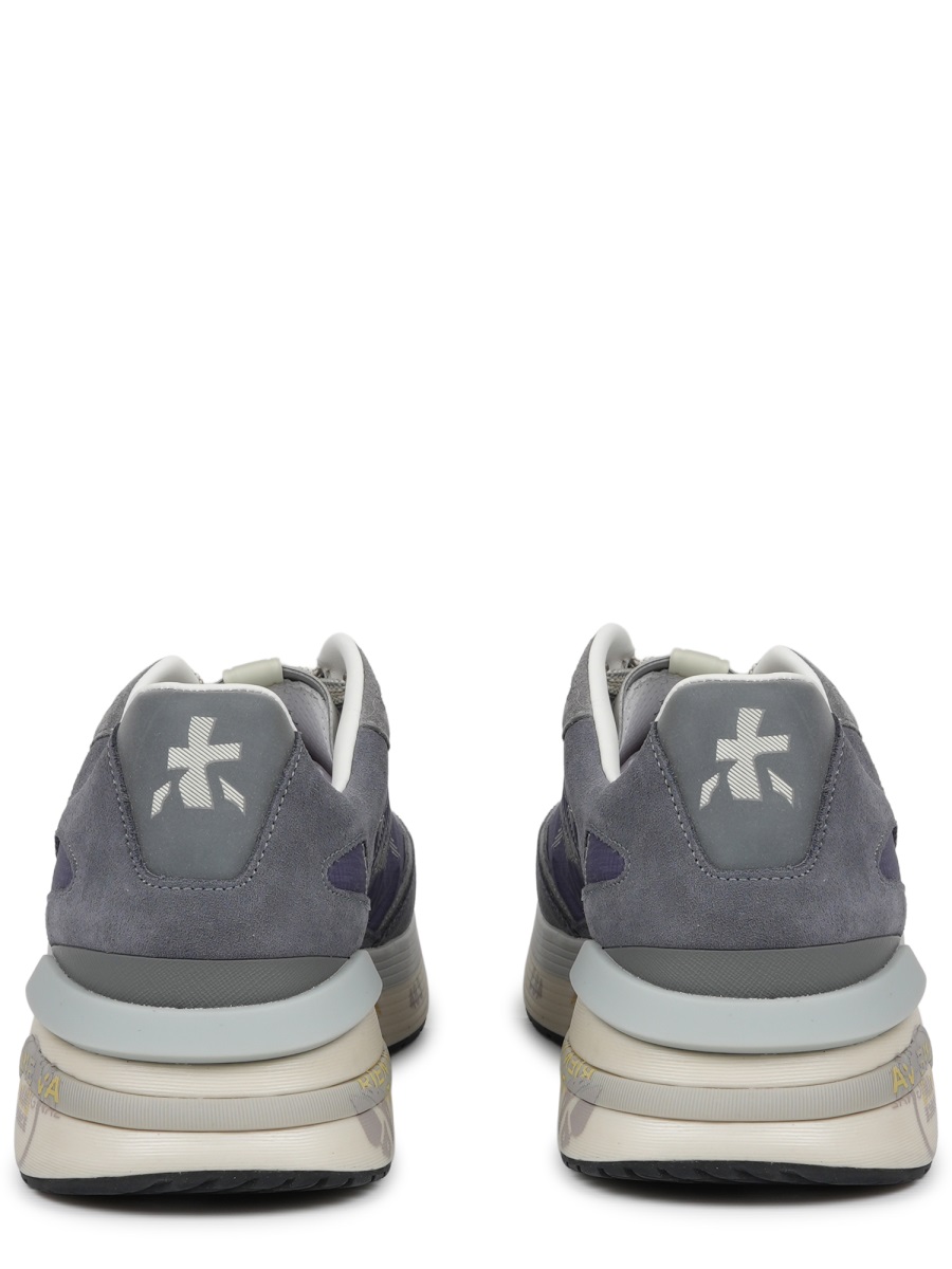 Premiata Moerun Layered Sole Textured Sneakers Grijs
