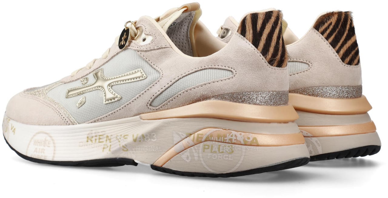 Premiata Sneakers Moerund in suede e tessuto tecnico beige Beige