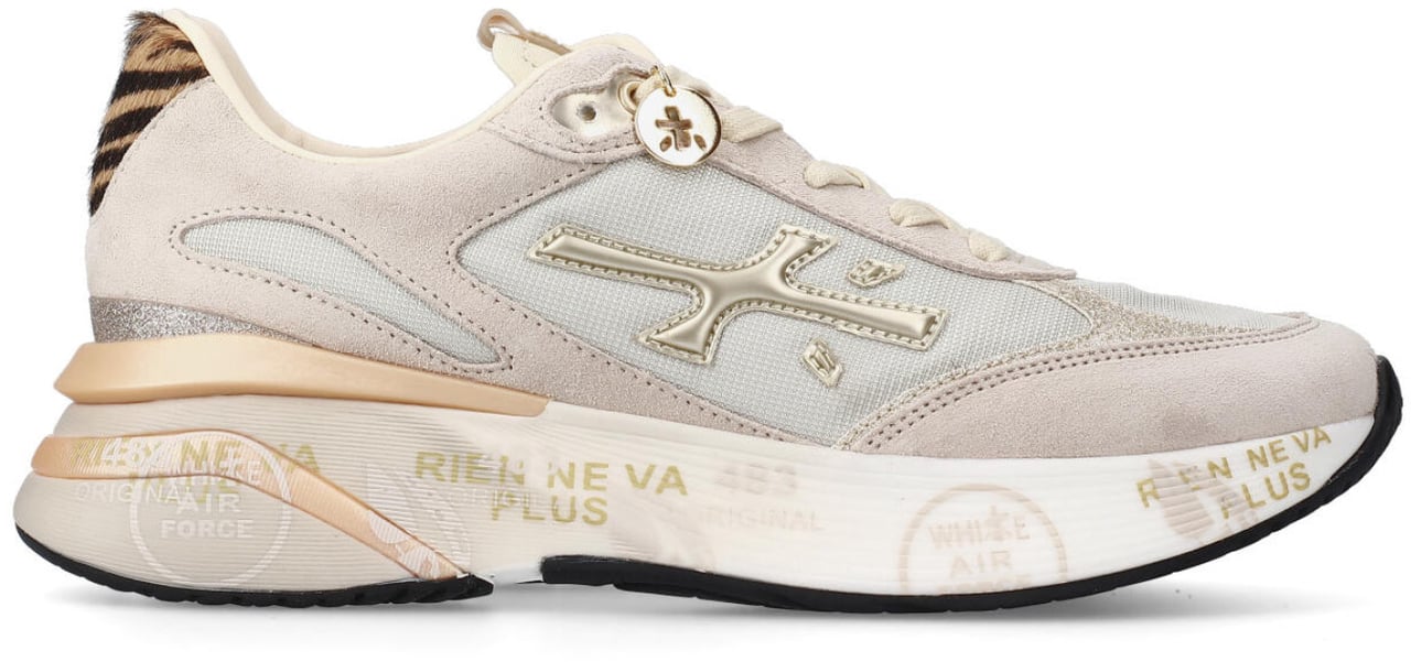Premiata Sneakers Moerund in suede e tessuto tecnico beige Beige