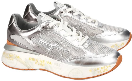 Premiata Sneakers Silver Zilver
