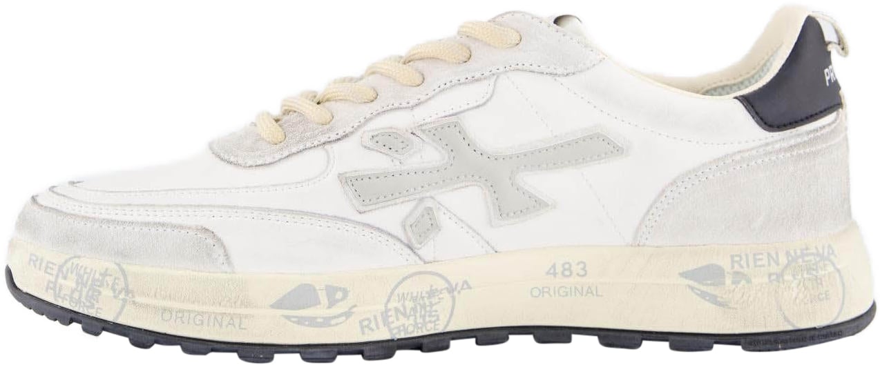 Premiata Heren Nous Sneaker Wit Wit