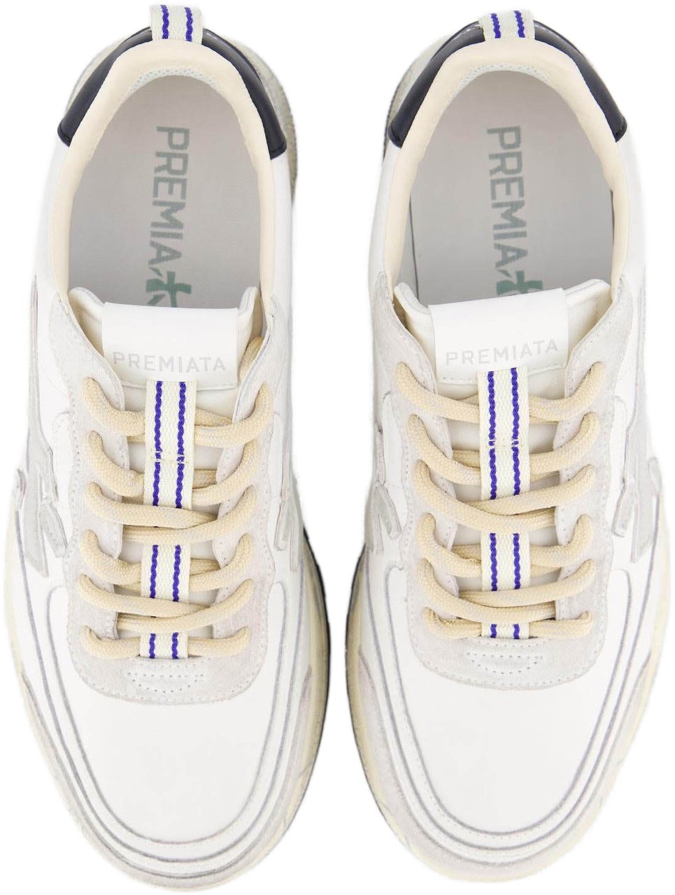 Premiata Heren Nous Sneaker Wit Wit