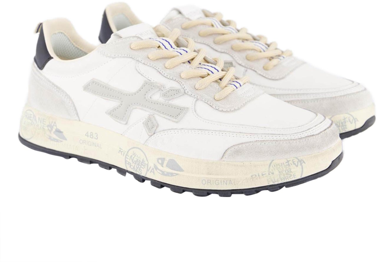 Premiata Heren Nous Sneaker Wit Wit