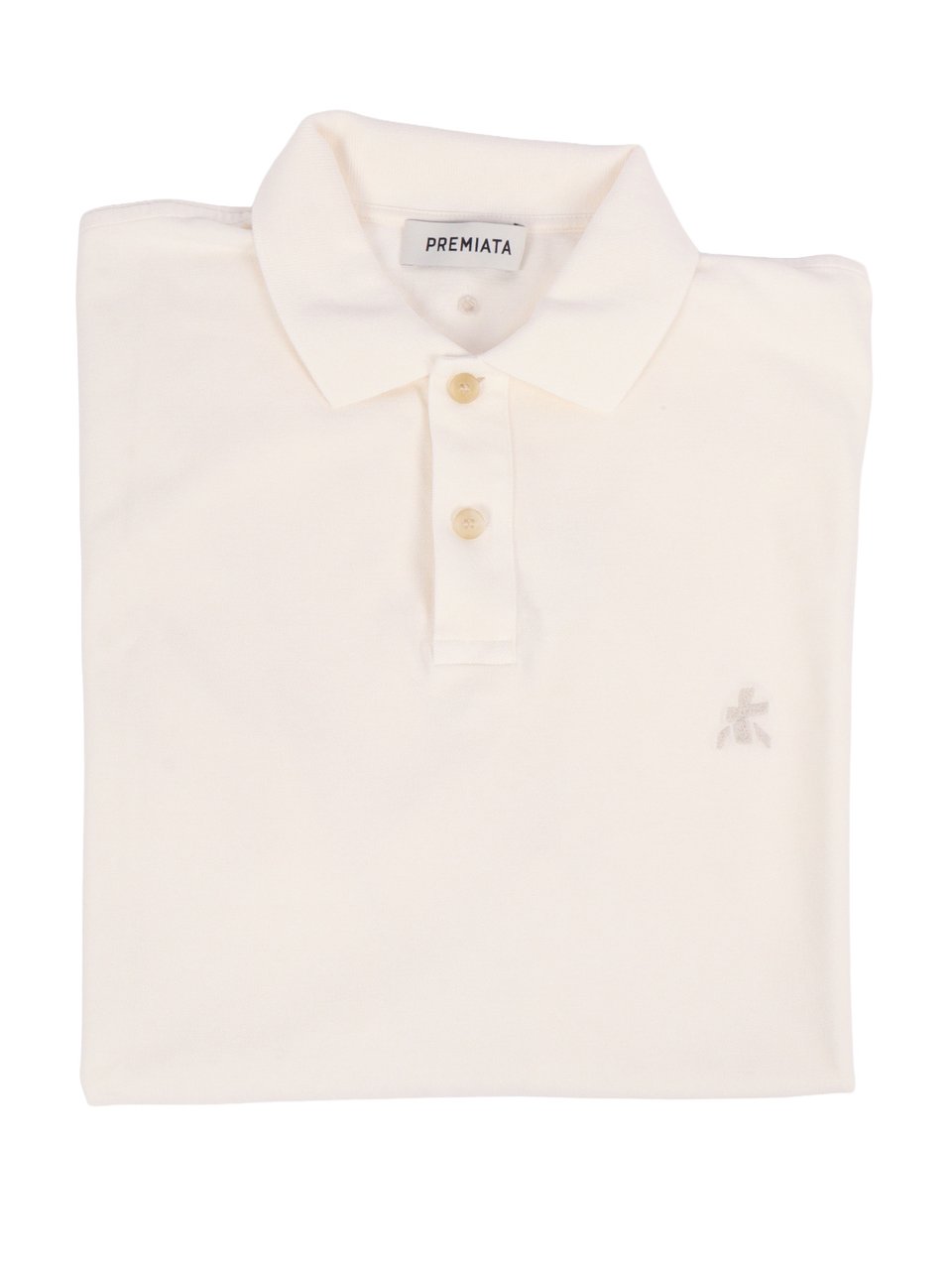 Premiata White Jersey Wulfenita Polo Shirt Neutraal