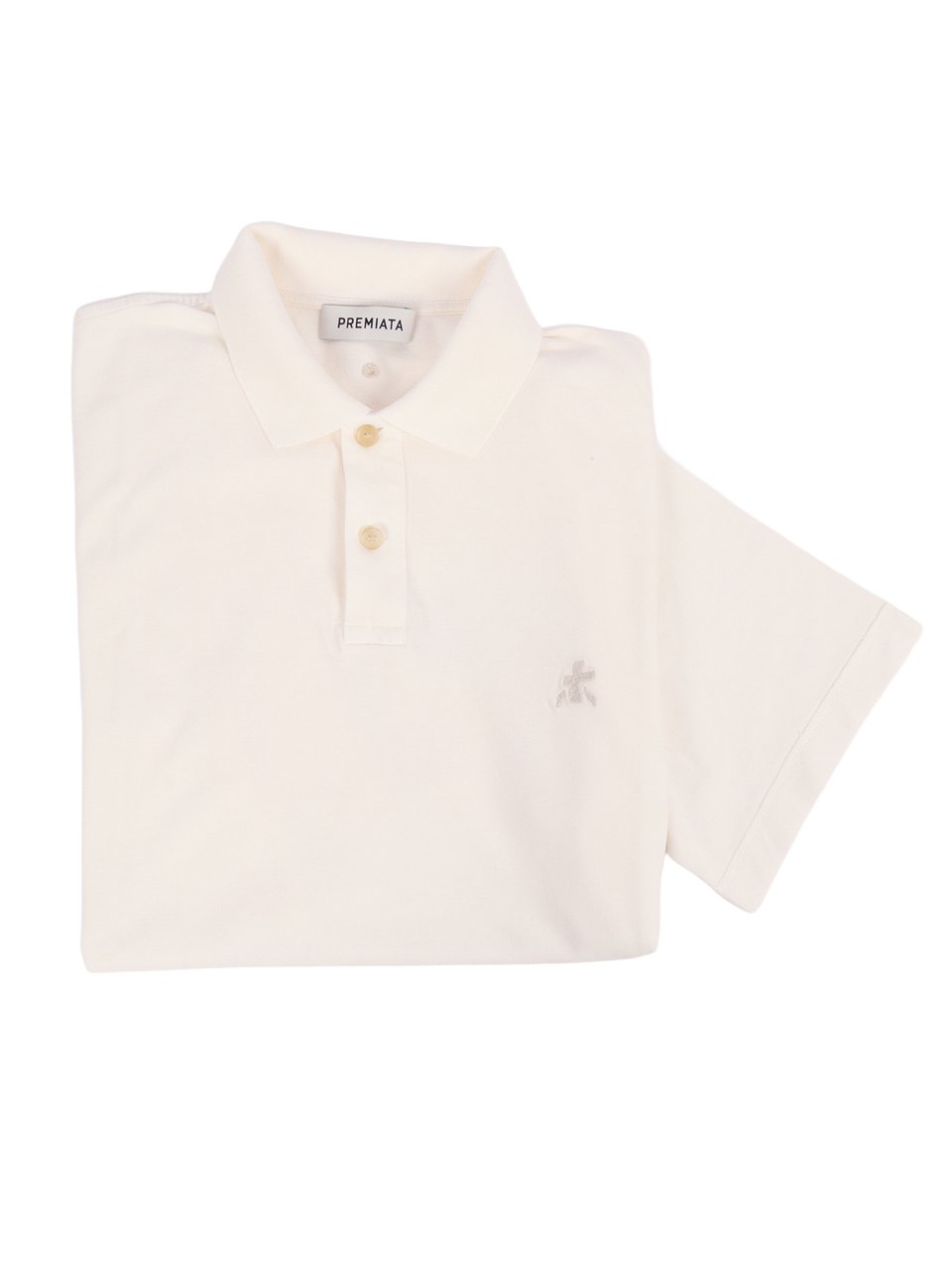 Premiata White Jersey Wulfenita Polo Shirt Neutraal