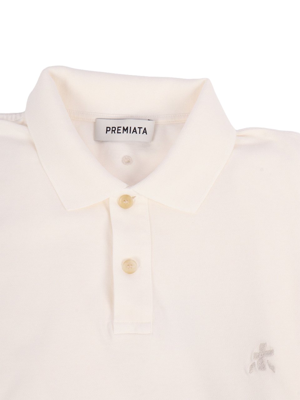 Premiata White Jersey Wulfenita Polo Shirt Neutraal