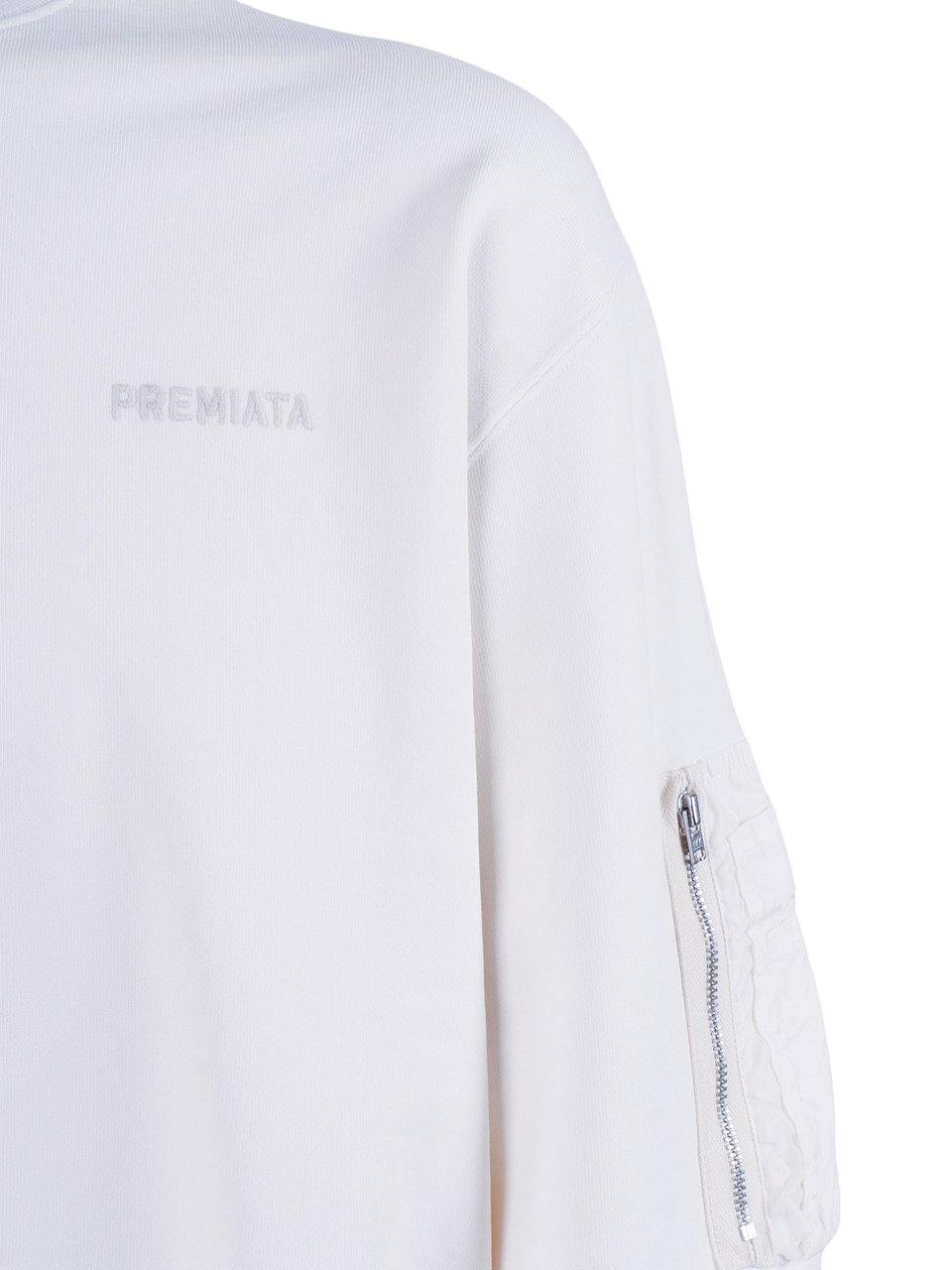Premiata White Wulfenita Cropped Sweatshirt Wit
