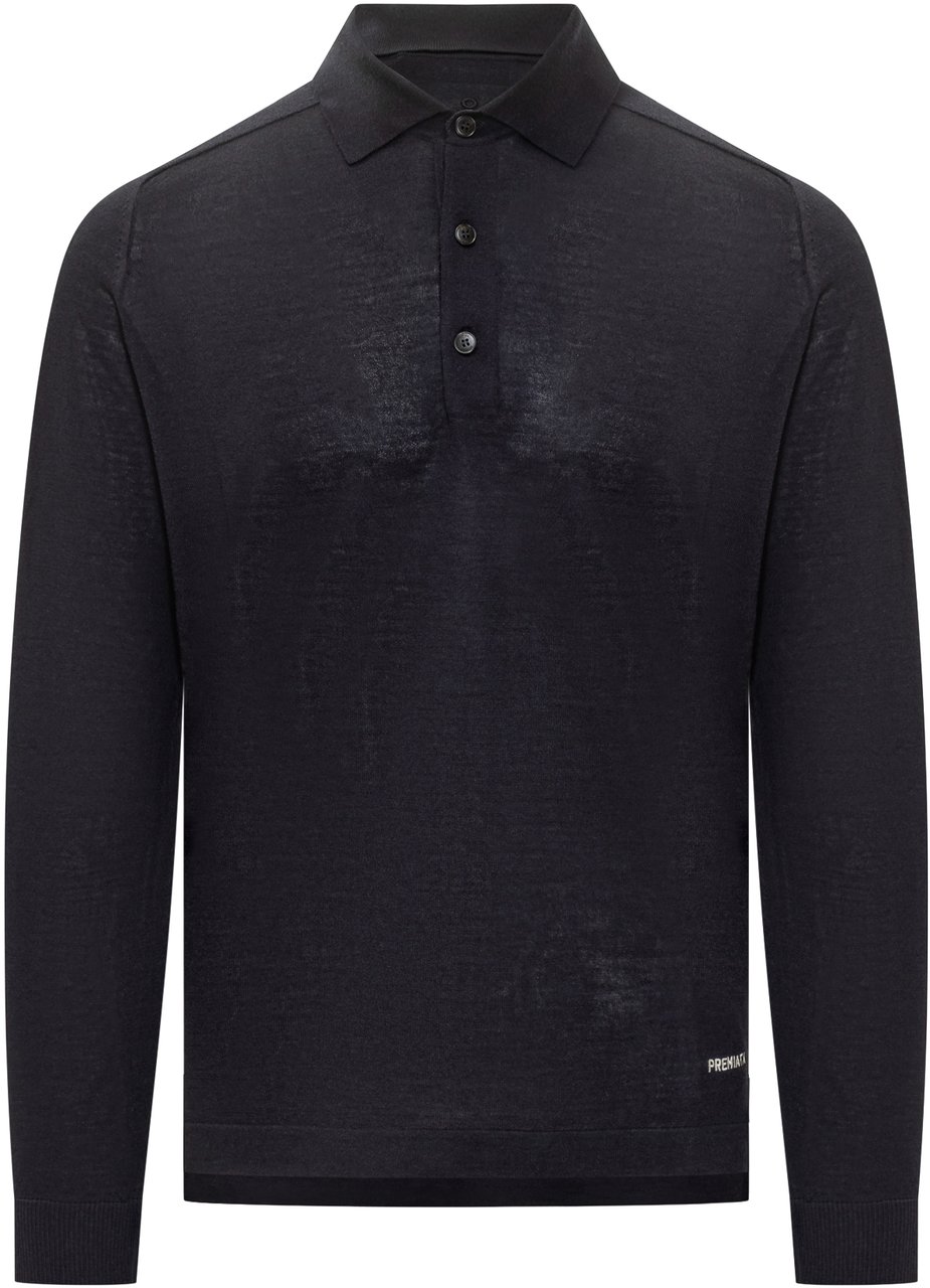 Premiata Premiata Maglia Polo a Maniche Lunghe Blauw