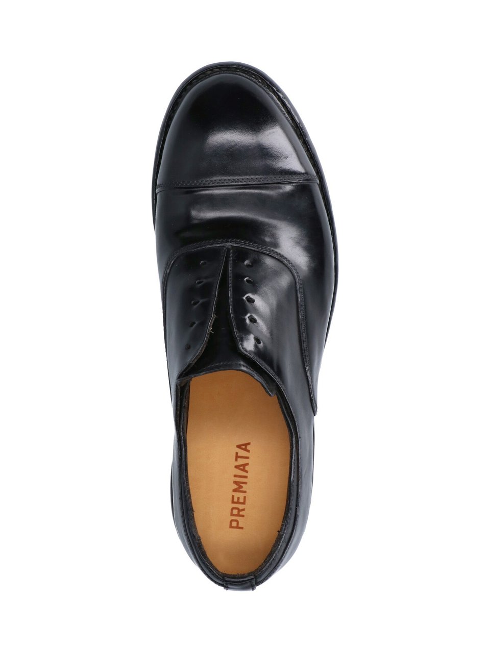Premiata Black Abner Worn-Effect Leather Derby Shoes Zwart