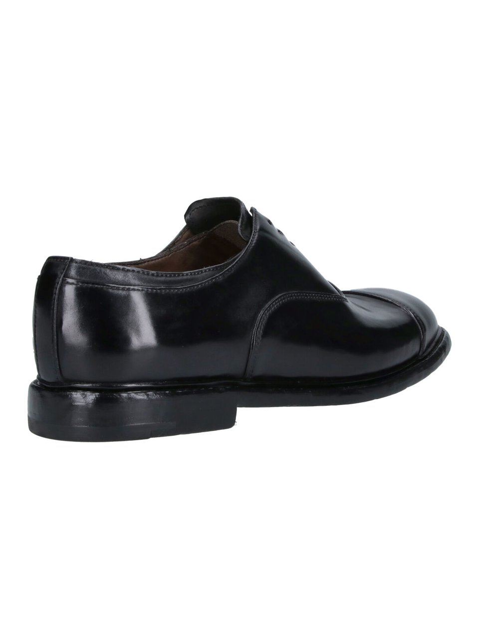 Premiata Black Abner Worn-Effect Leather Derby Shoes Zwart