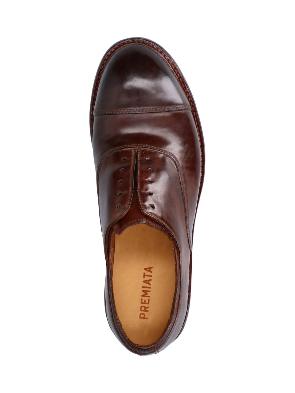 Premiata Brown Abner Worn-Effect Leather Derby Shoes Bruin