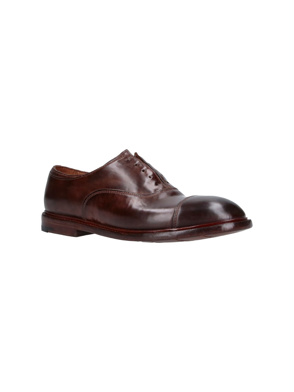 Premiata Brown Abner Worn-Effect Leather Derby Shoes Bruin