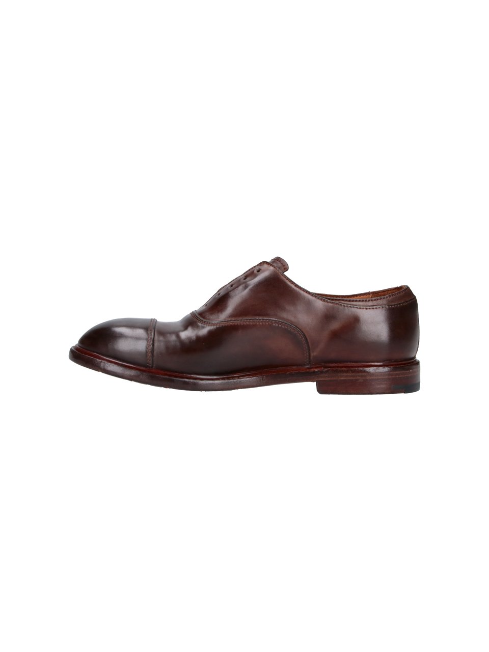 Premiata Brown Abner Worn-Effect Leather Derby Shoes Bruin
