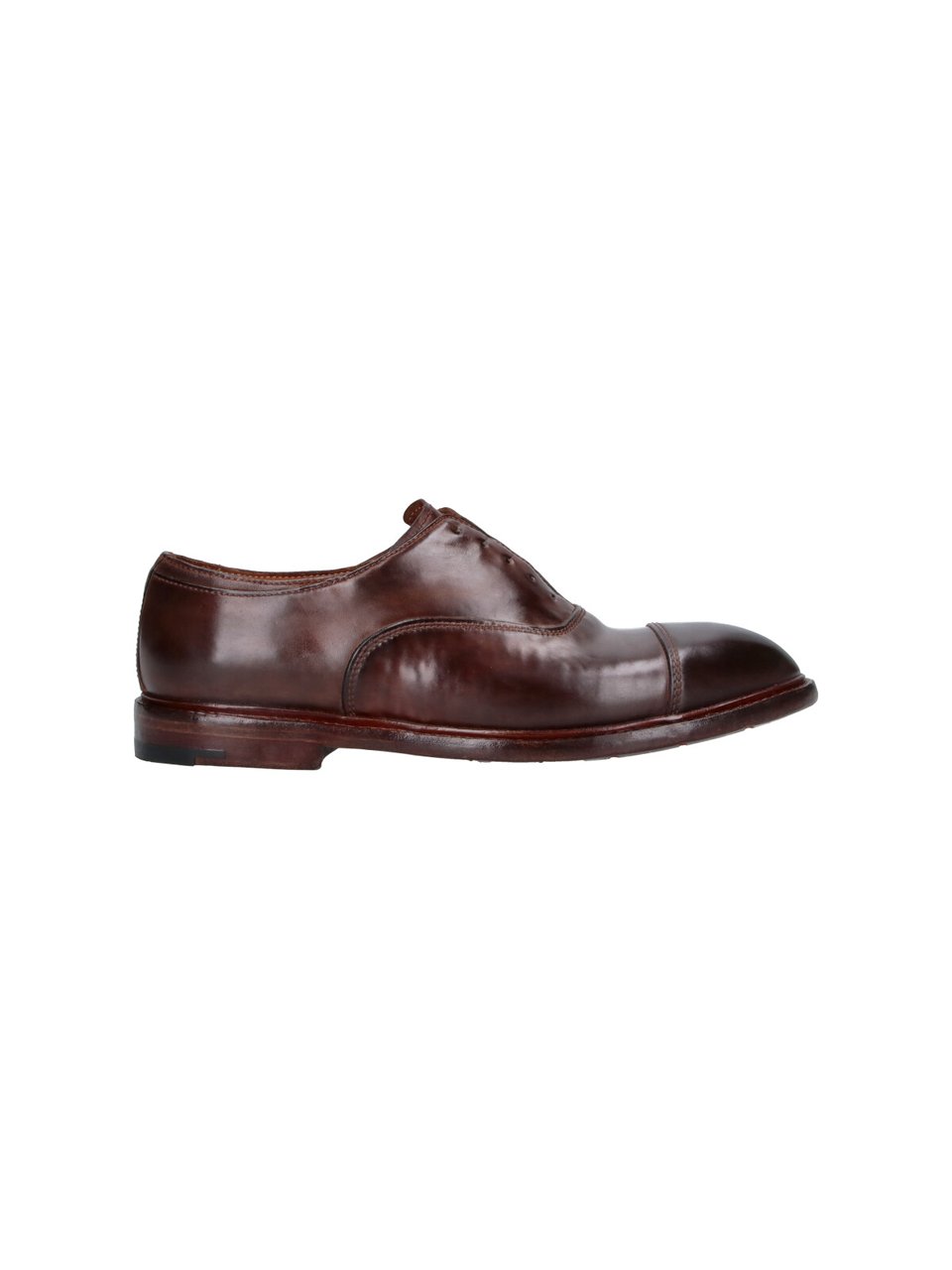 Premiata Brown Abner Worn-Effect Leather Derby Shoes Bruin