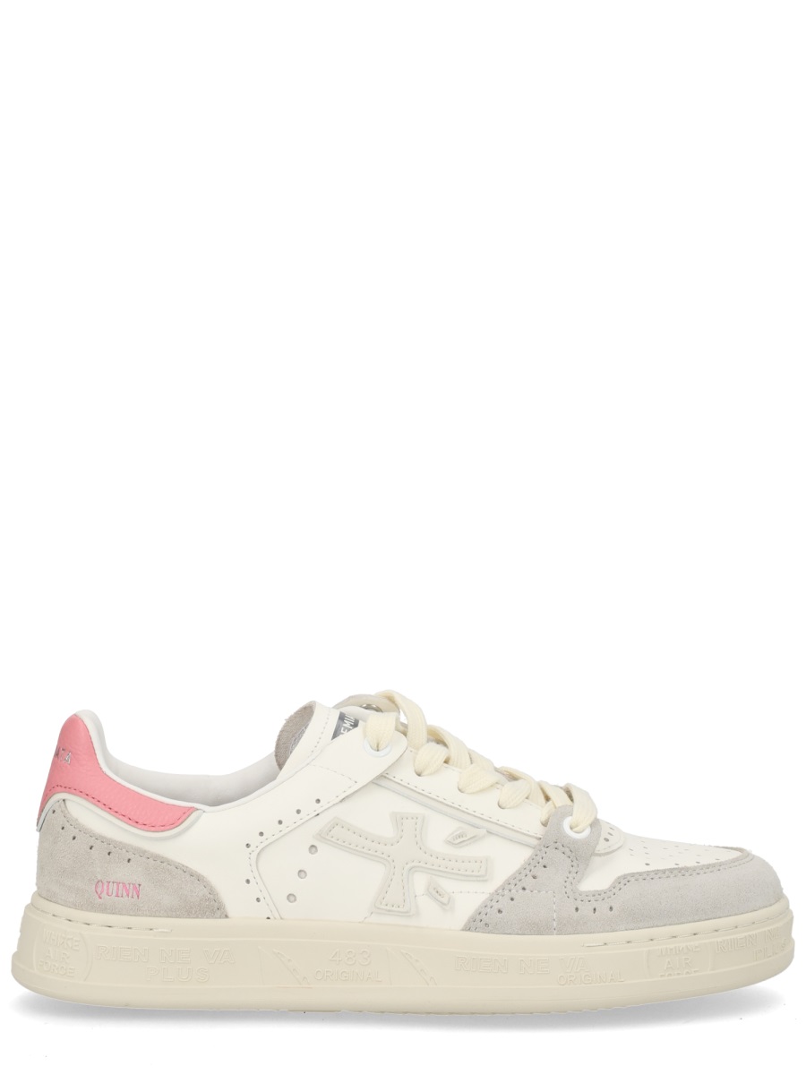 Premiata Quinnd 8214 Goat Leather Sneakers Grijs