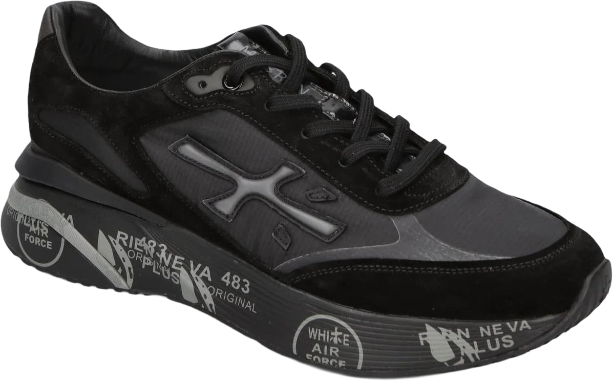Premiata Heren Moerun Sneaker Zwart Zwart