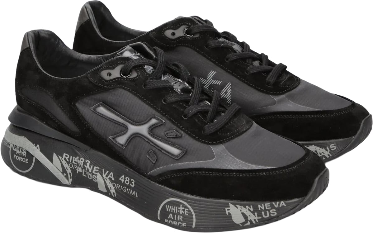 Premiata Heren Moerun Sneaker Zwart Zwart
